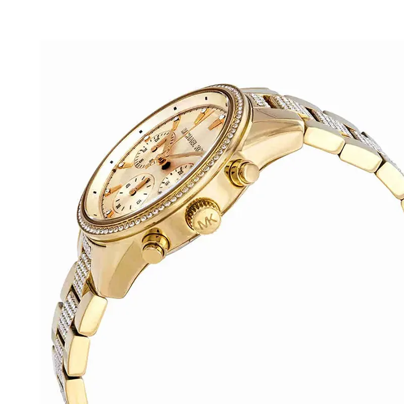 Michael Kors Ritz Champagne Dial Ladies Watch- MK6484